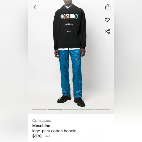 Moschino Other - Moschino iridescent logo hoodie